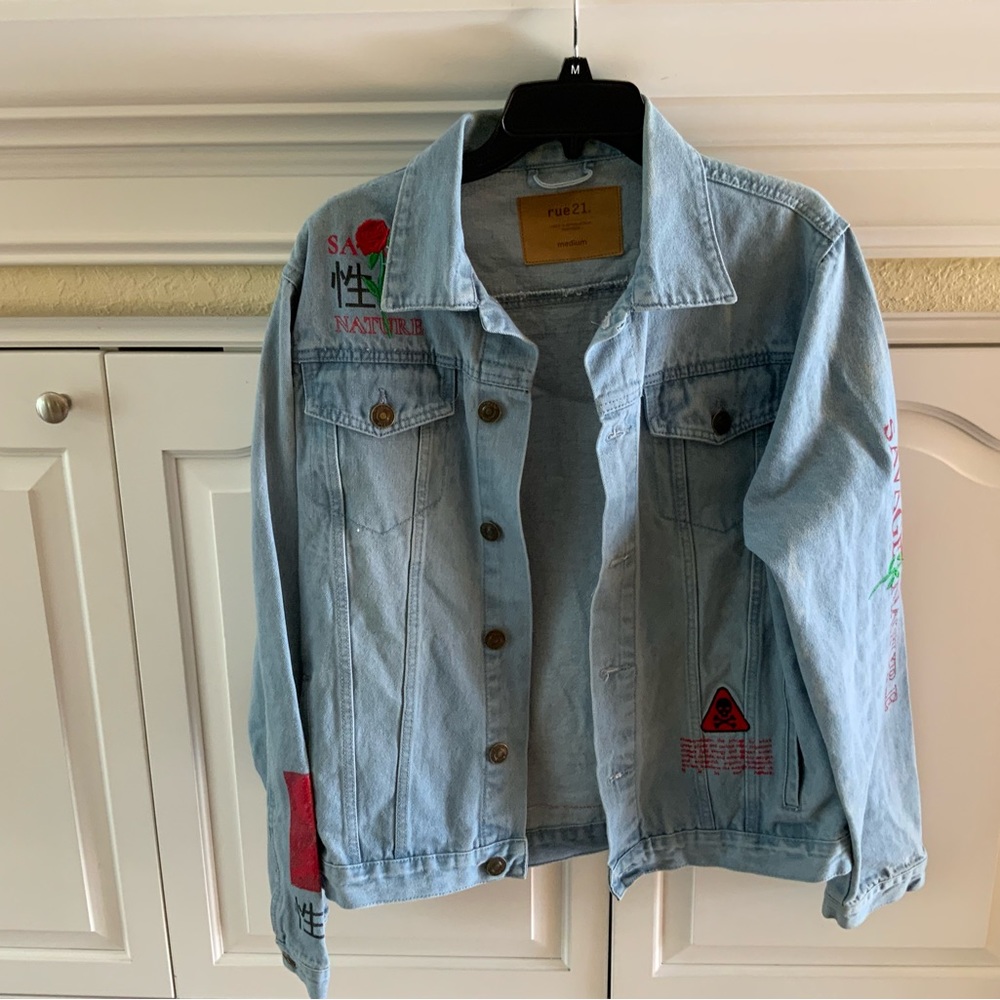 Rue21 blue denim jean jacket size M
